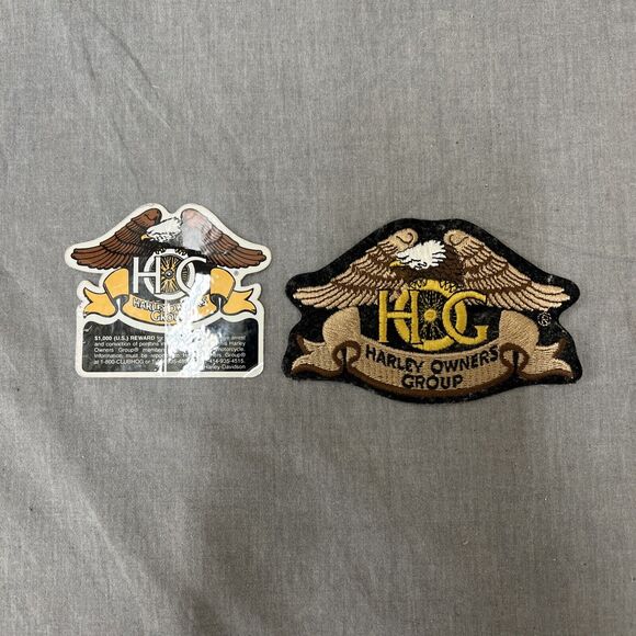 HOG Harley Owners Group Eagle Wings Brown Patch HD Biker Vest Rider Emblem Chrty - Picture 1 of 9